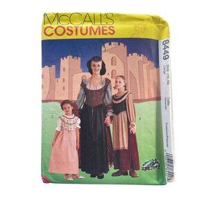 McCalls 8449 Misses Medieval Costumes Pattern Size Large 16-18 Dressmaking UNCUT